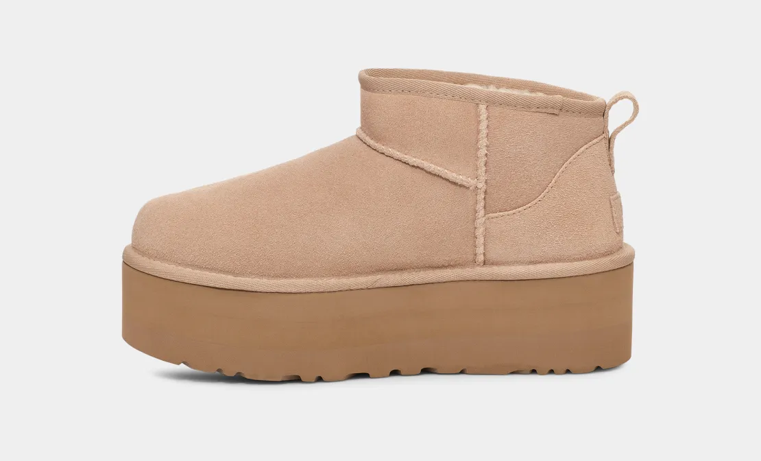 Classic Ultra Mini Platform Sand UGG