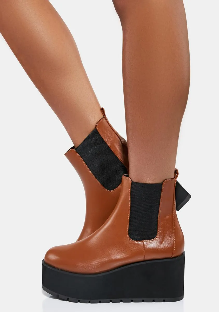 Cognac Jubal Ankle Boots