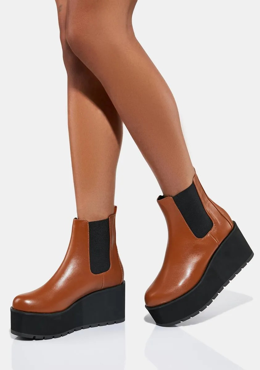 Cognac Jubal Ankle Boots