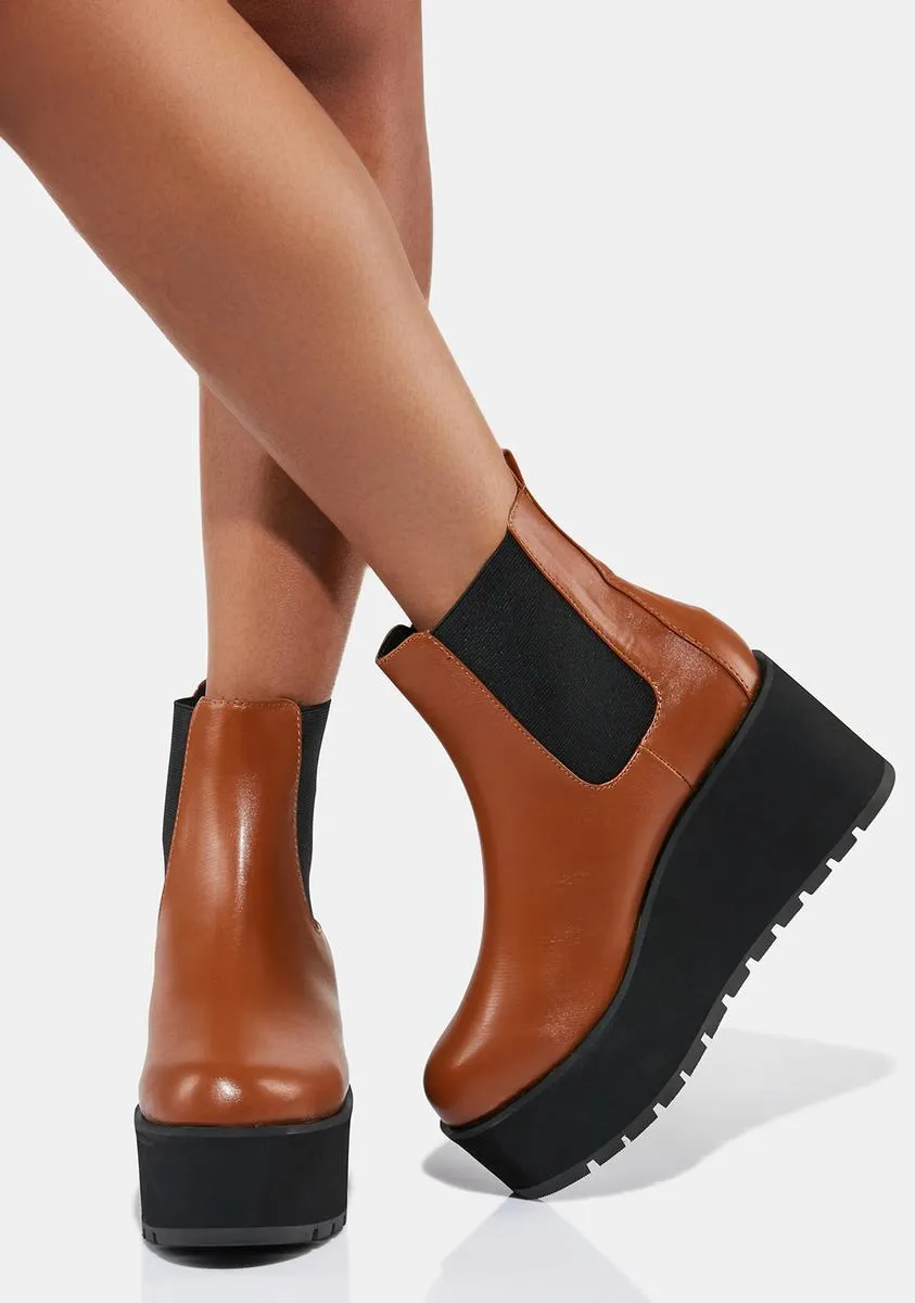 Cognac Jubal Ankle Boots