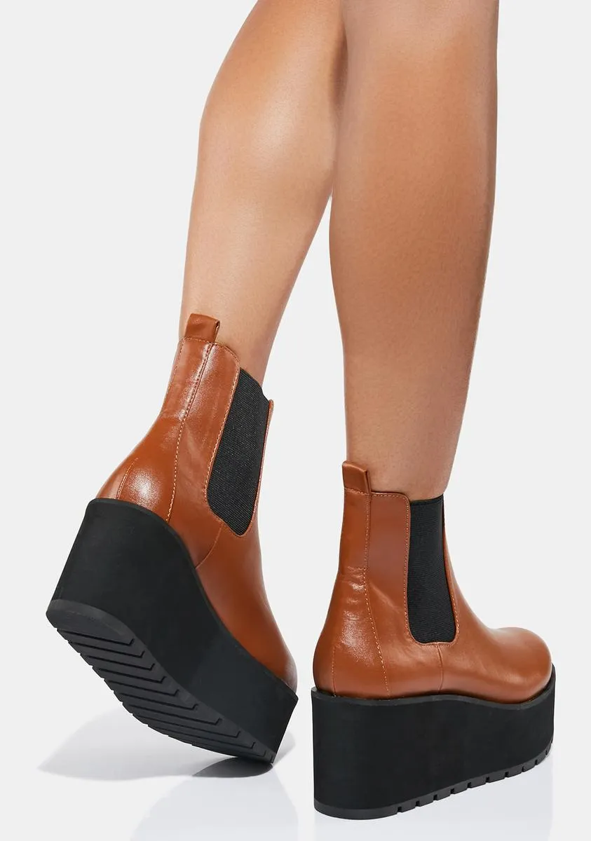 Cognac Jubal Ankle Boots