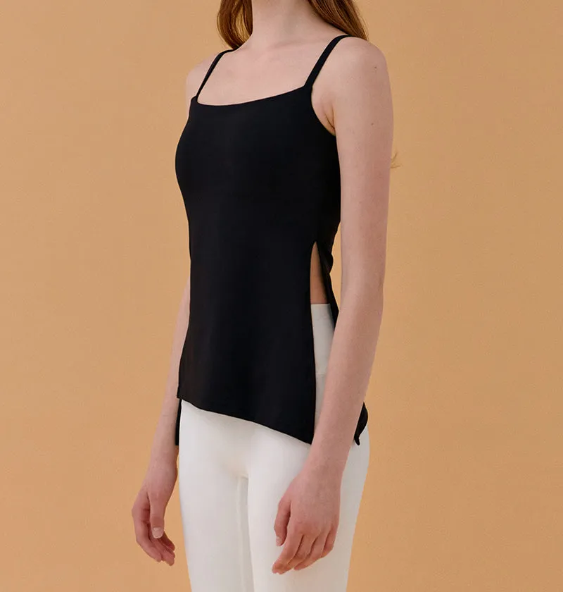 Conch Wear Blanc Unbalanced Sleeveless Bra Top