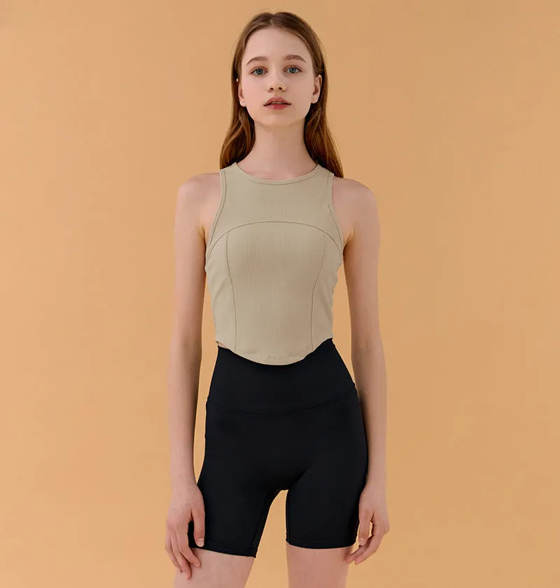 Conch Wear Solid Crop Sleeveless Bra Top