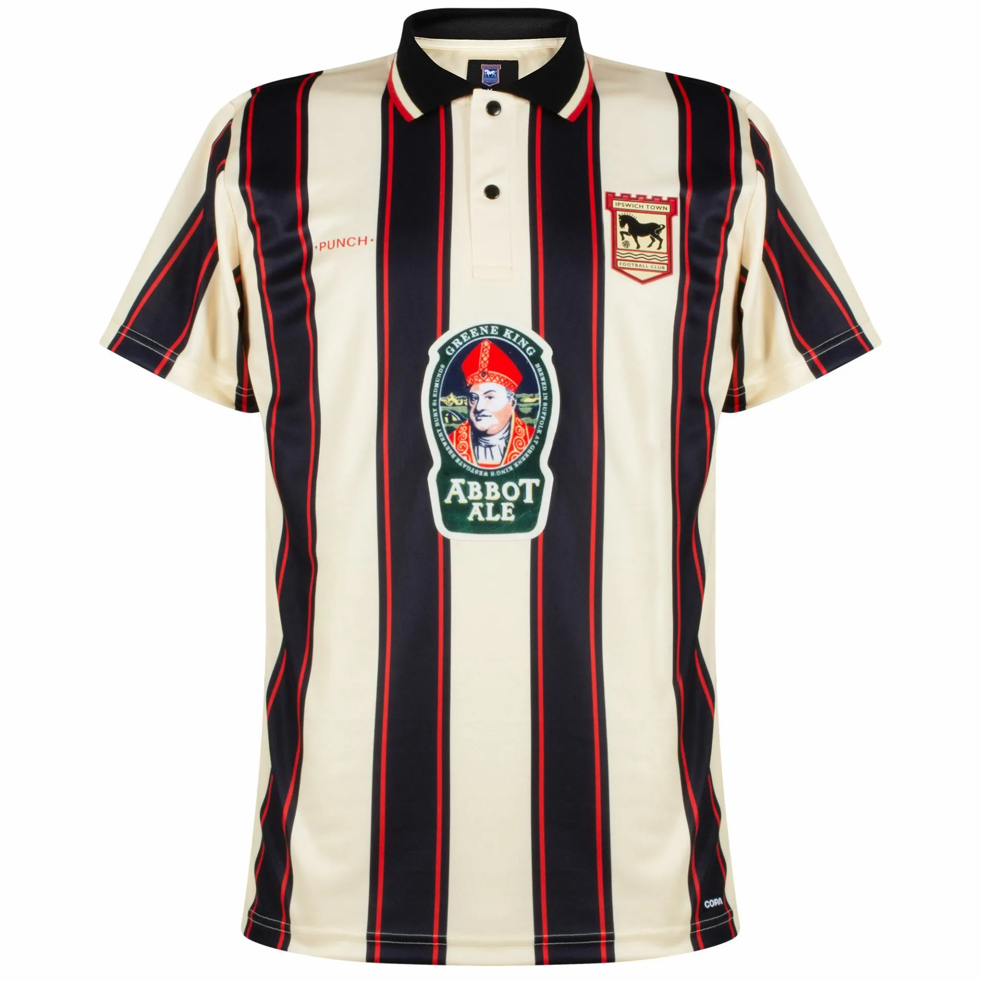 COPA Football - Ipswich Town FC Retro Football Shirt Away 1997-98 + Johnson 9