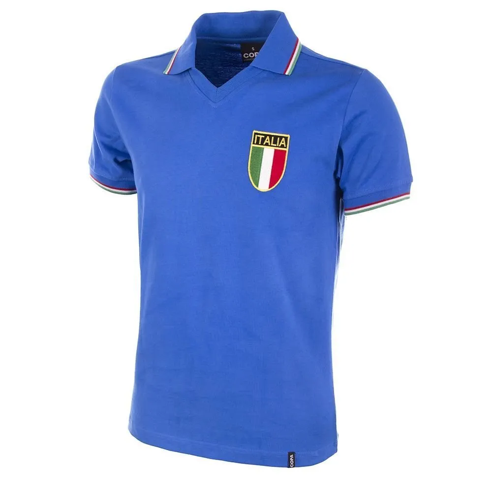 COPA Football - Italy Retro Football Shirt WC 1982 + Rossi 20 (Photo Style)