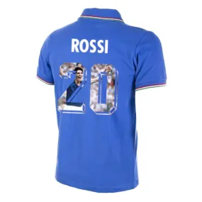 COPA Football - Italy Retro Football Shirt WC 1982 + Rossi 20 (Photo Style)