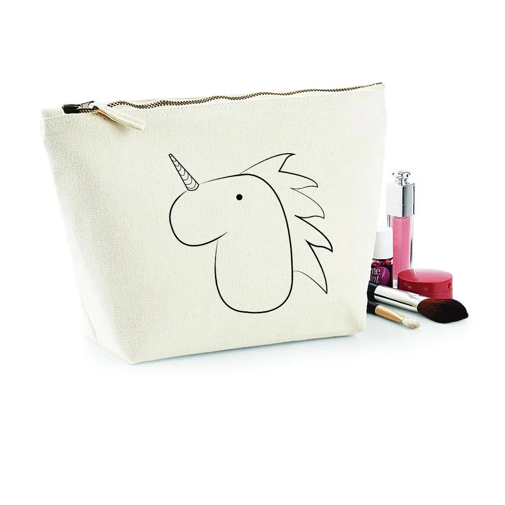 Cotton accessory bag, unicorn