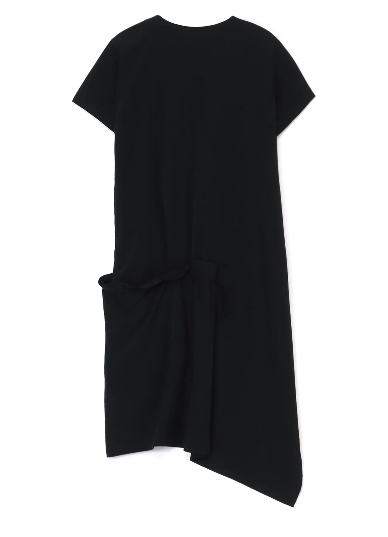 CREPE de CHINE HALF SLEEVE DRAPED DRESS