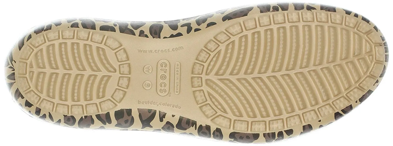 crocs Women's Kadee Leopard Flat