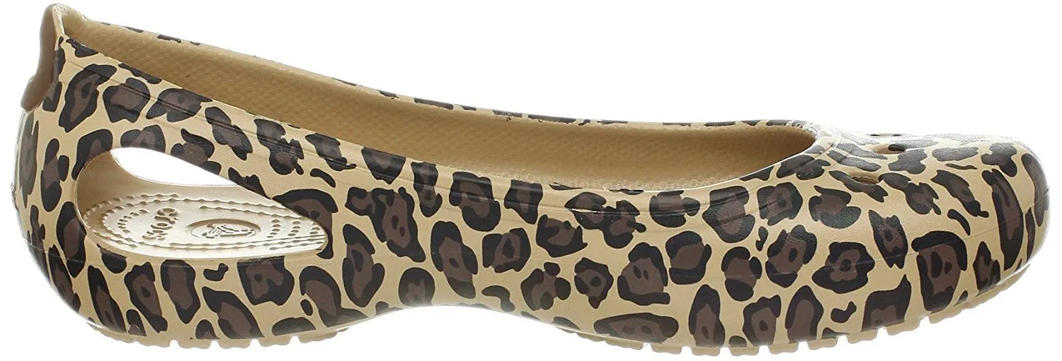 crocs Women's Kadee Leopard Flat