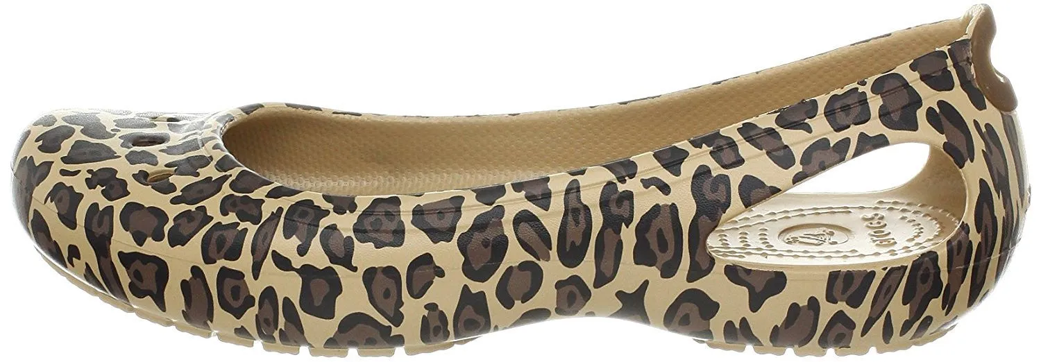 crocs Women's Kadee Leopard Flat