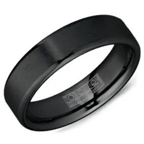 Crown Ring Tungsten Carbide -  Men's Wedding Band TU-0004