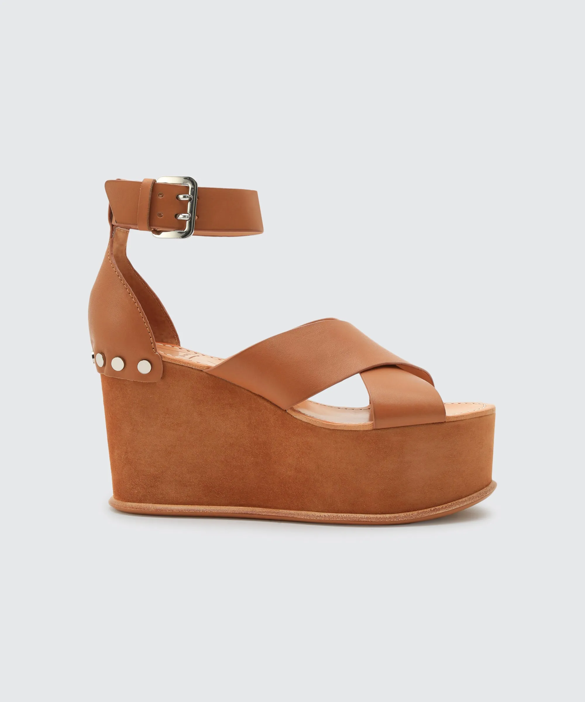 Re:vita Caramel Dalrae Wedge Sandals