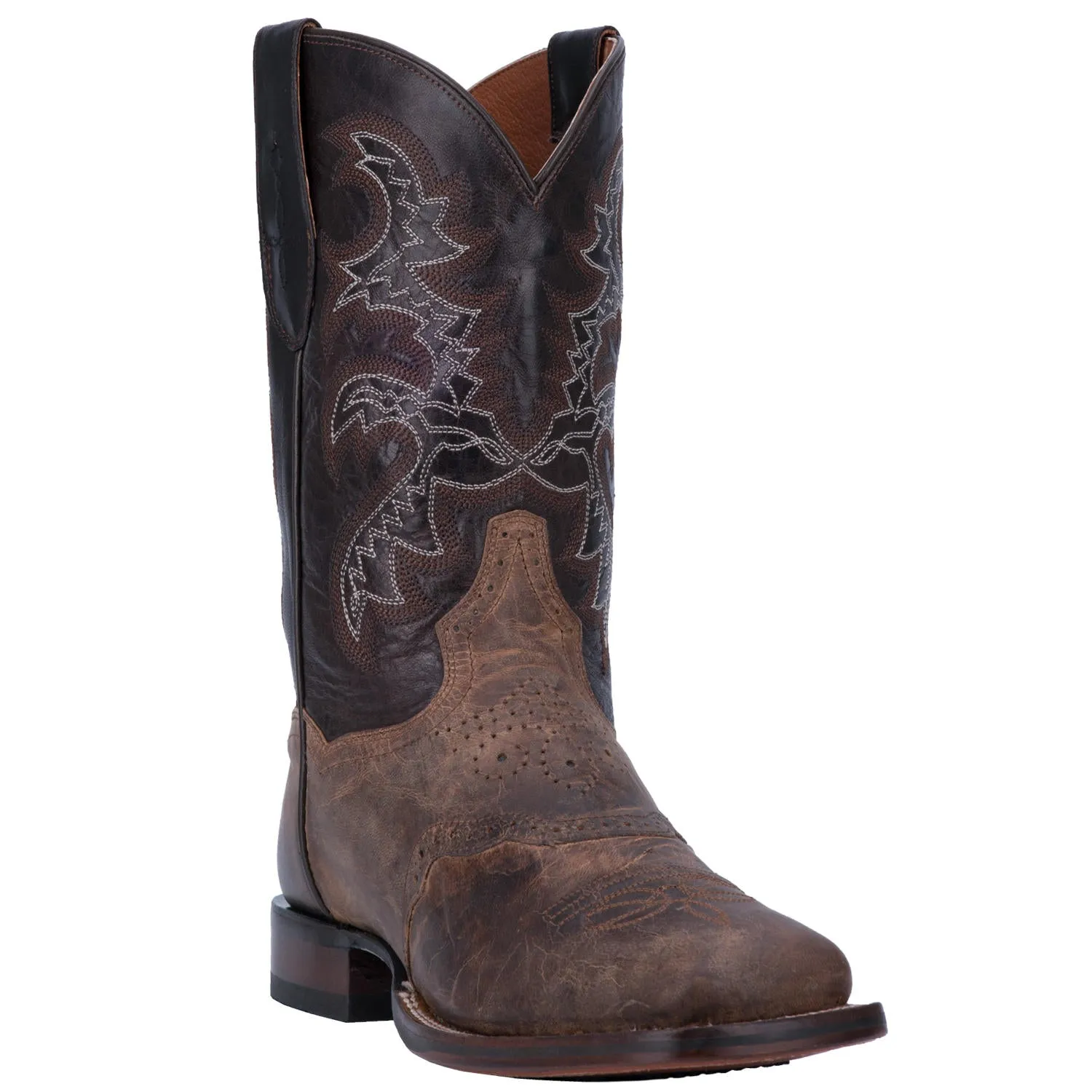 Dan Post Franklin Western Pull On Brown Leather Boots Men DP2815