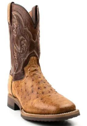 Dan Post Saddle Hand Quill Ostrich - Exotic Ostrich Cowboy Boots