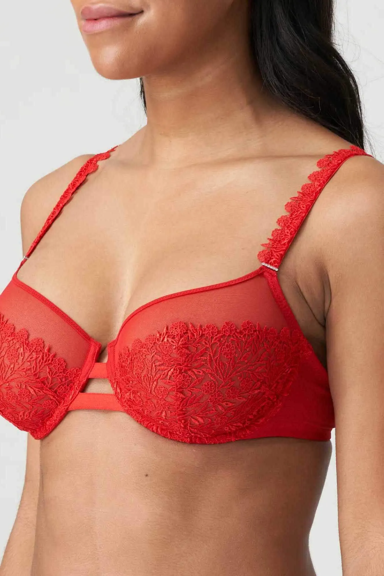 Danae Wire Bra in Red