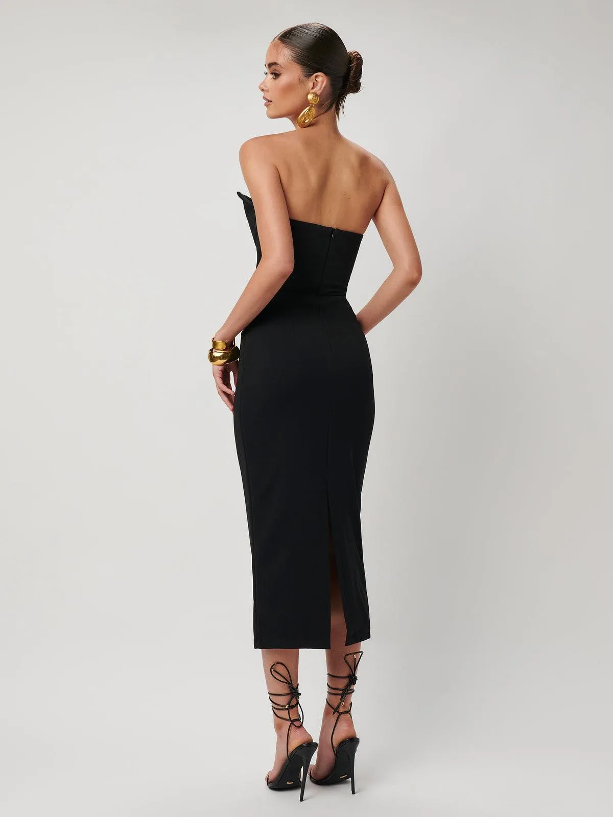 Black Crepe Danna Dress