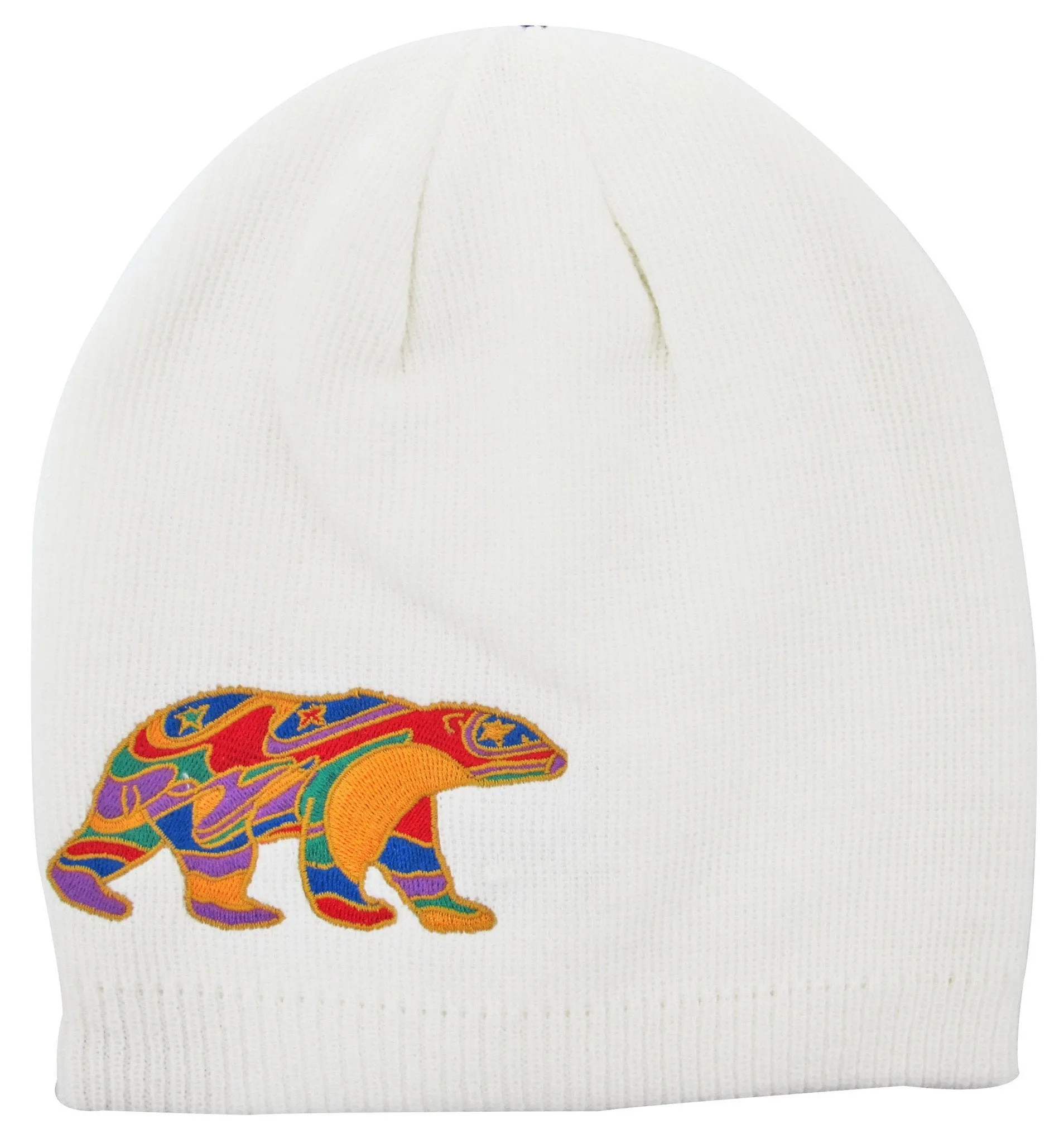 Alpha Bear Embroidered Knitted Hat