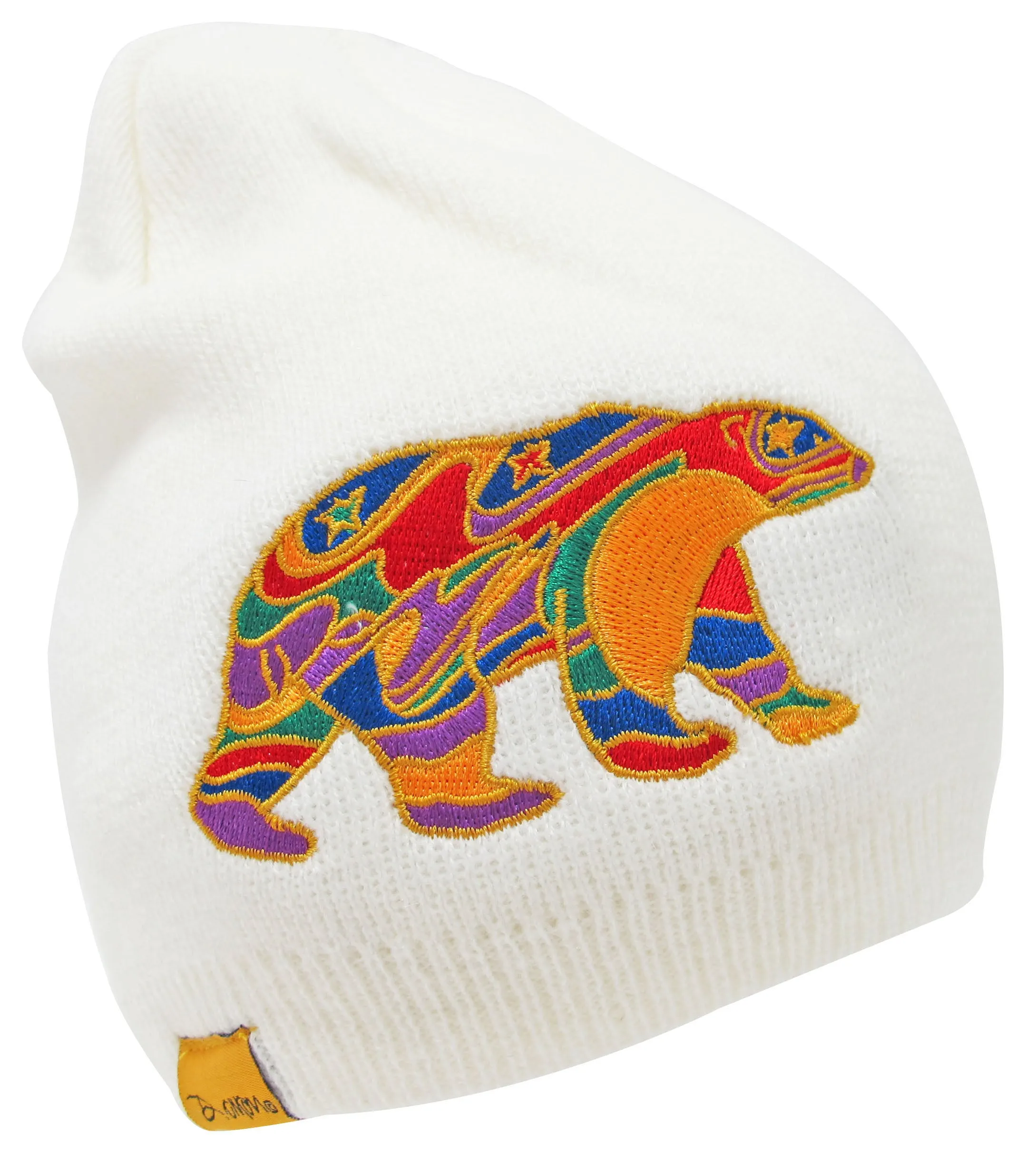 Alpha Bear Embroidered Knitted Hat