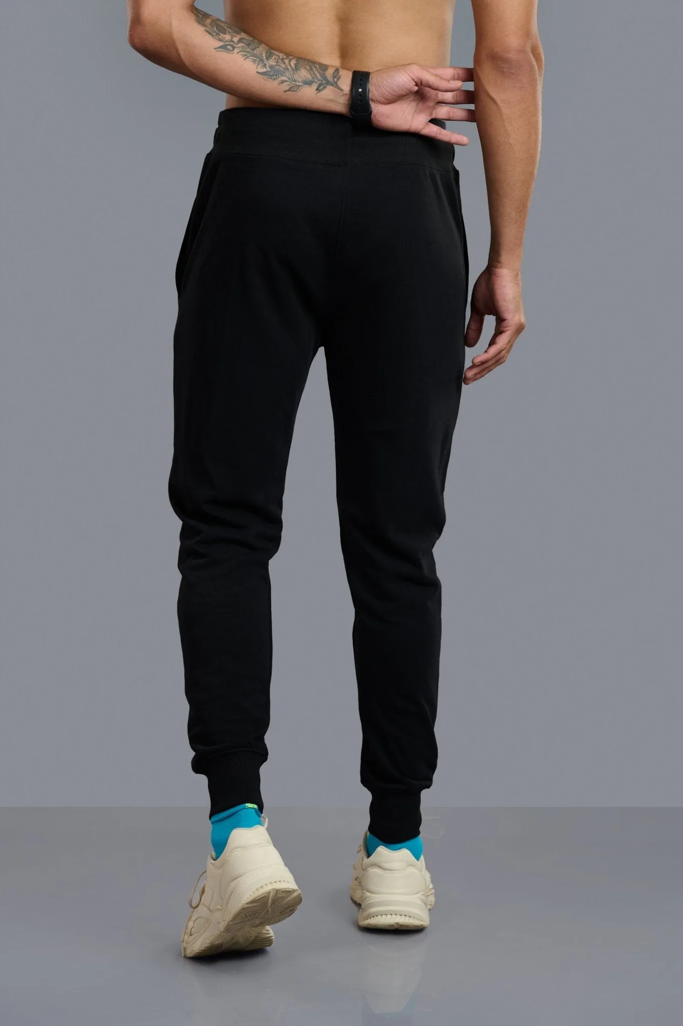 Devils Swag Printed Black Joggers for Men