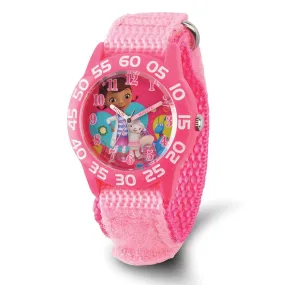 Disney Girls Doc McStuffins Pink Strap Watch with Time Teaching Acrylic Case