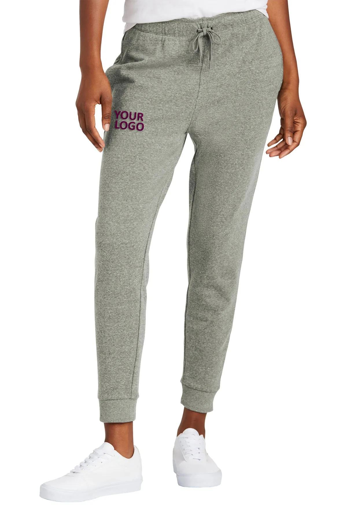 District Womens Perfect Tri Fleece Joggers, Grey Frost