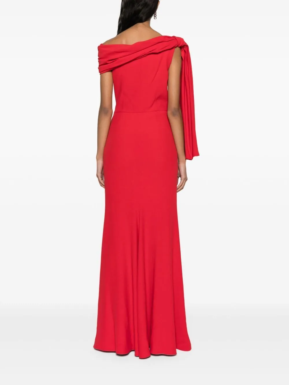 DRAPED OFF SHOULDER GOWN