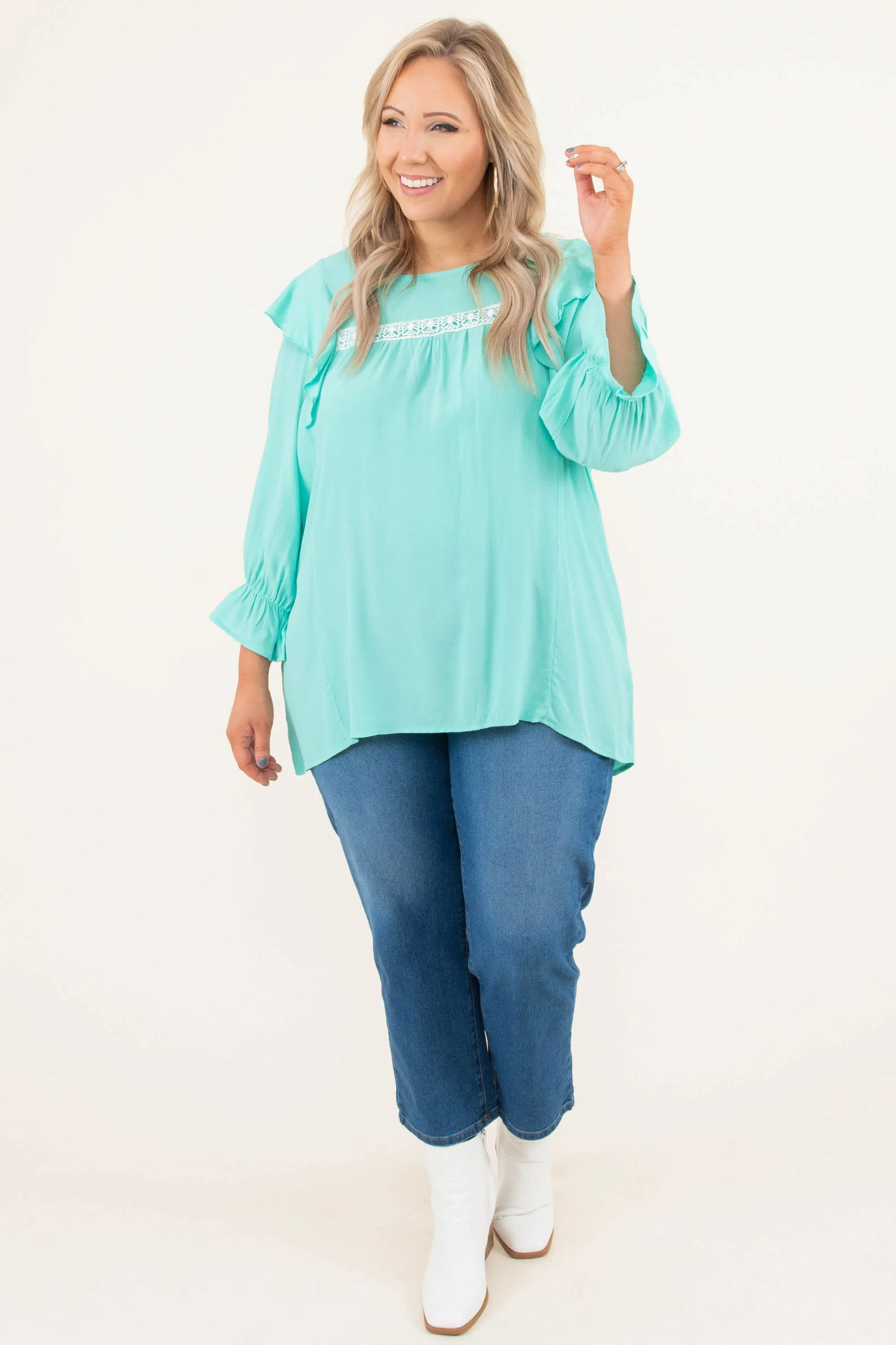 Dreams Collide Top in Mint - Shop Now