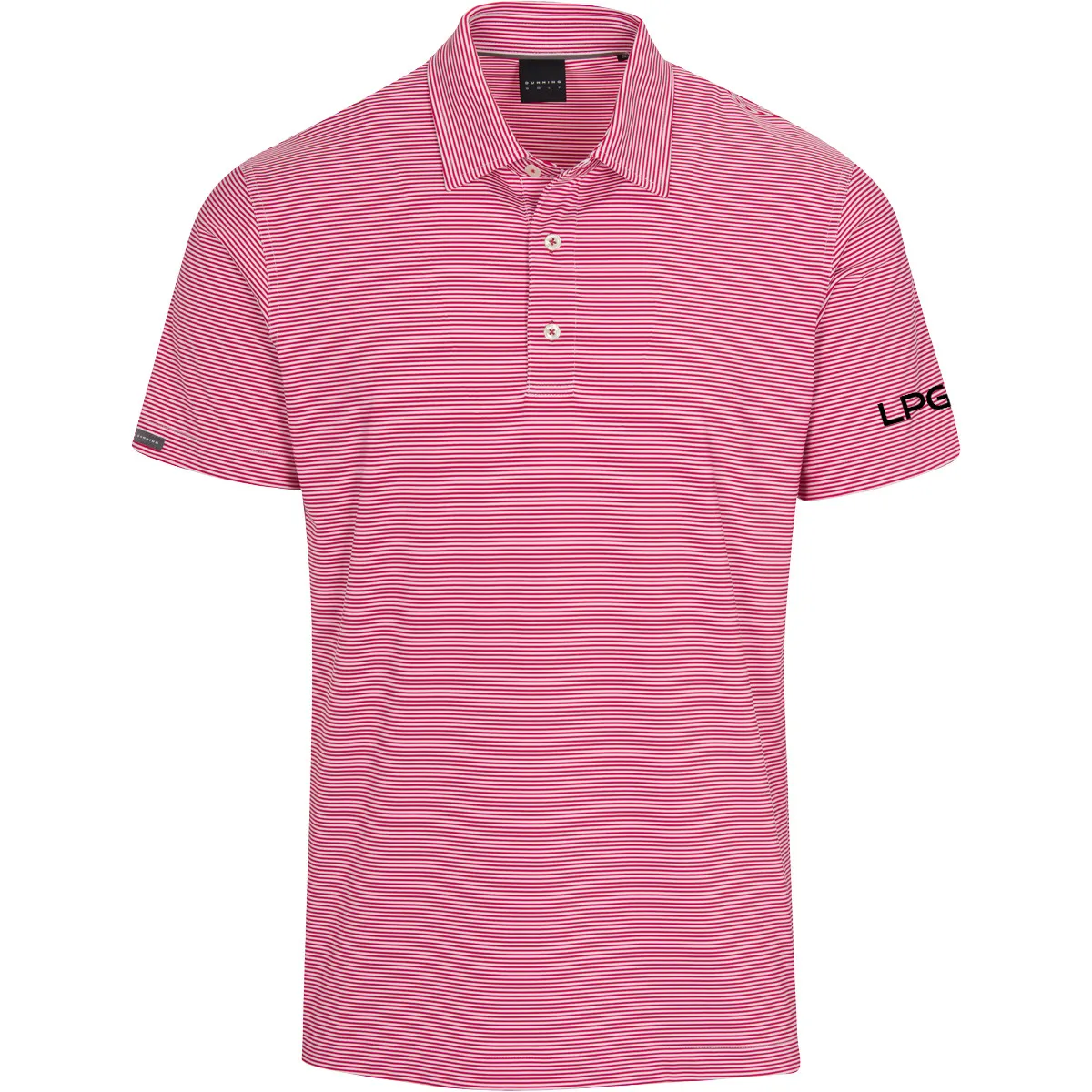 Dunning LPGA Golf Men's Helsby Stripe Jersey Performance Polo