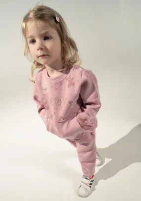 Ebita Baby Girl Awesome Teddy Tracksuit, Pink