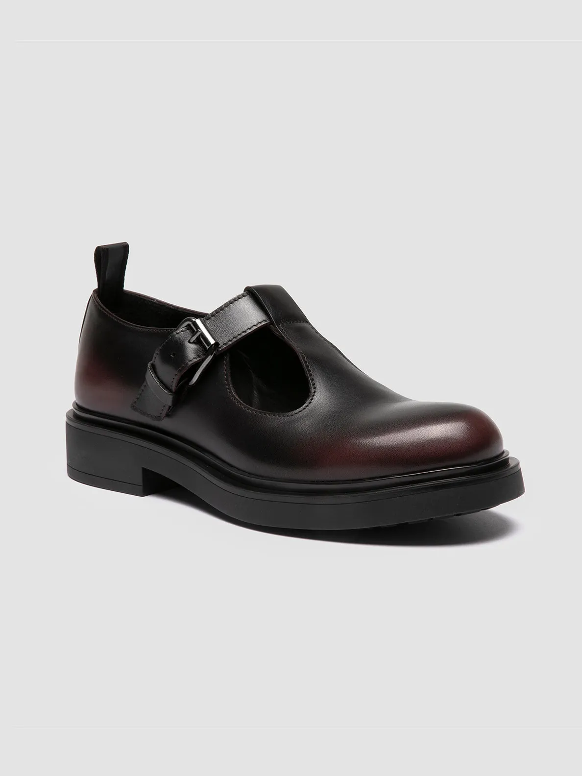 ENGINEER 103 - Black Leather T-Bar Shoes