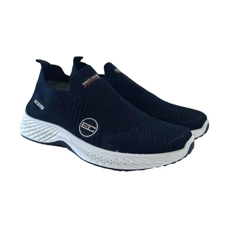 Enrico Coveri Blue Men's Slip-On Sneakers