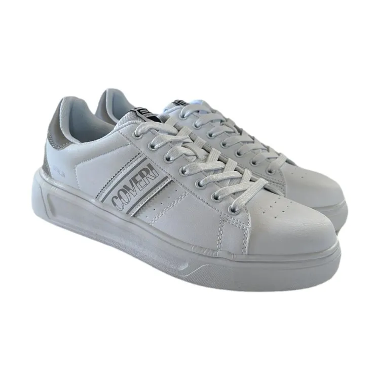 418310 White Men's Lace-Up Sneakers by Enrico Coveri