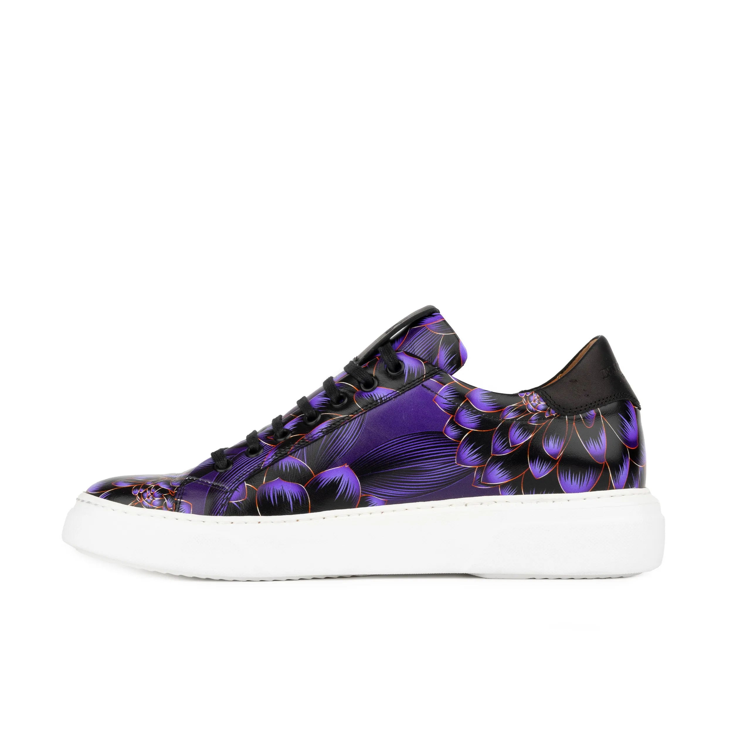 EXSTATIC LOW PURPLE - Men's low top white sole Italian leather trainer