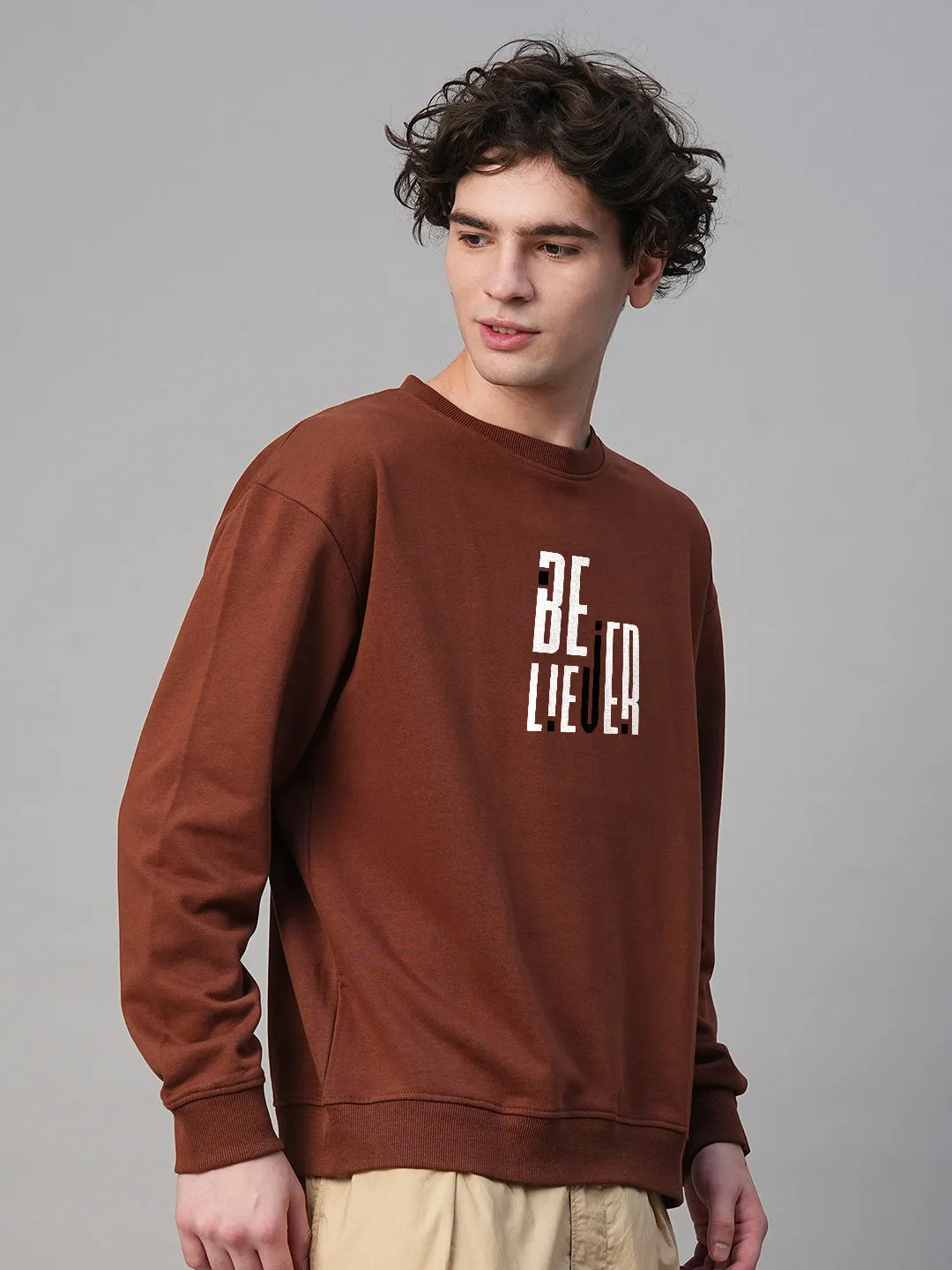 Faith & Flora Men Drop Shoulder Premium Terry Sweatshirt