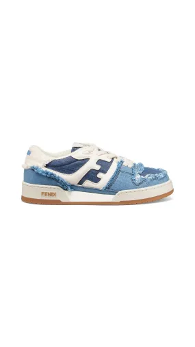 Fendi Denim Blue Match Sneakers.