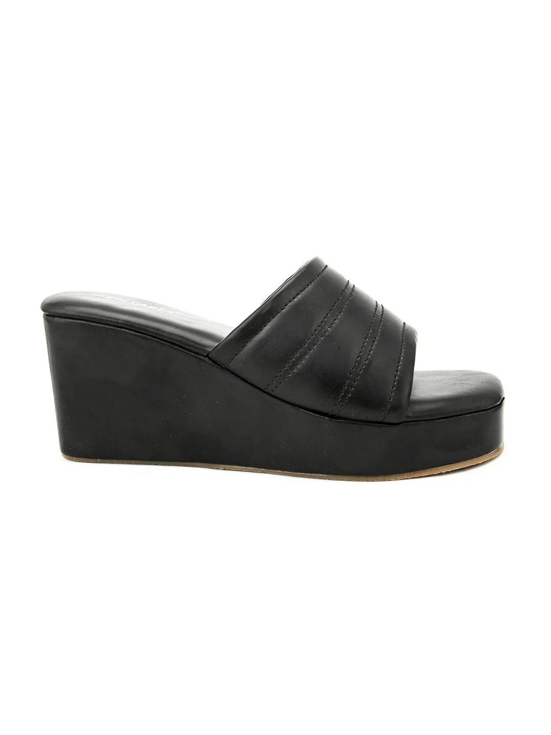 FENTACIA Womens Black Ultra-Soft Lightweight Wedges