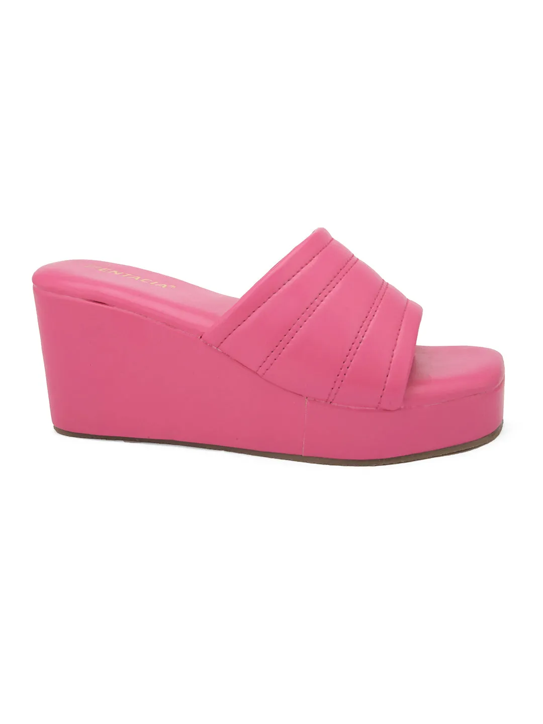 FENTACIA Womens Pink Ultra-Soft Lightweight Wedges