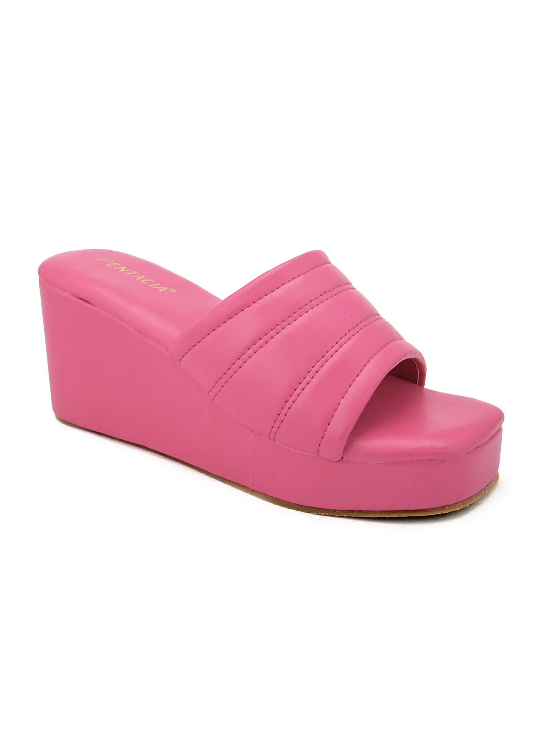 FENTACIA Womens Pink Ultra-Soft Lightweight Wedges