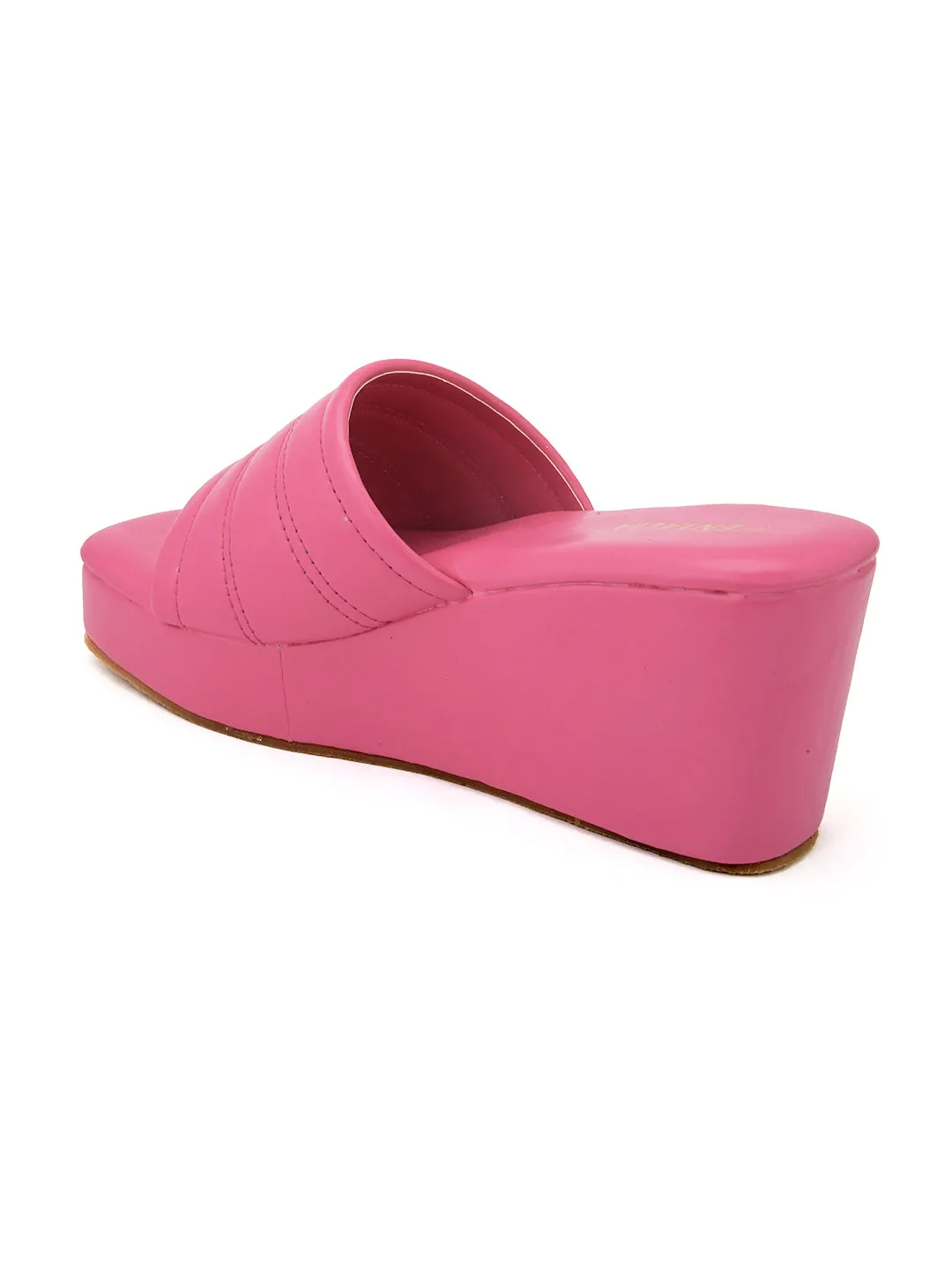 FENTACIA Womens Pink Ultra-Soft Lightweight Wedges