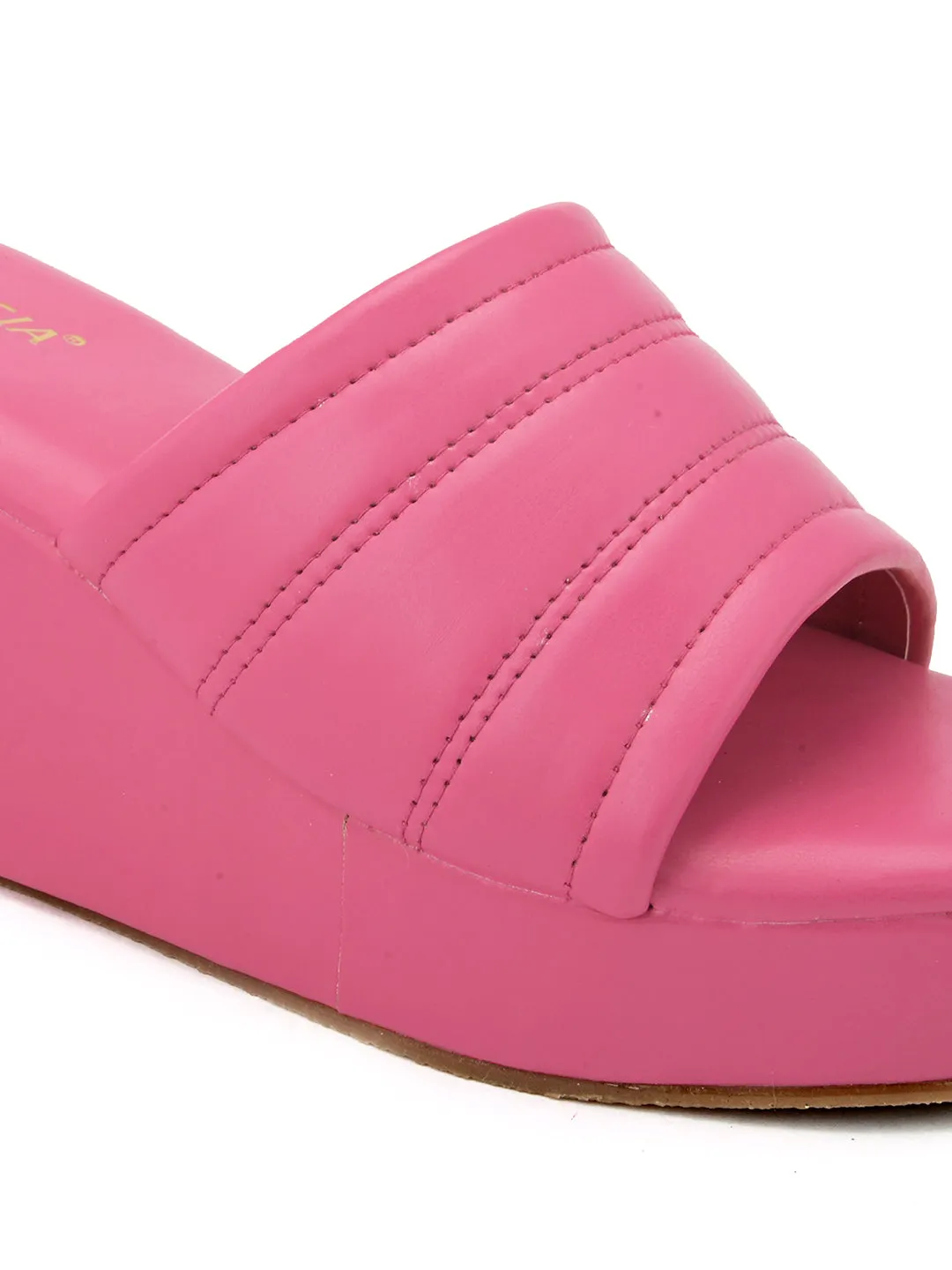 FENTACIA Womens Pink Ultra-Soft Lightweight Wedges