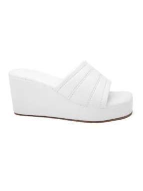 FENTACIA Womens White Ultra-Soft Lightweight Wedges