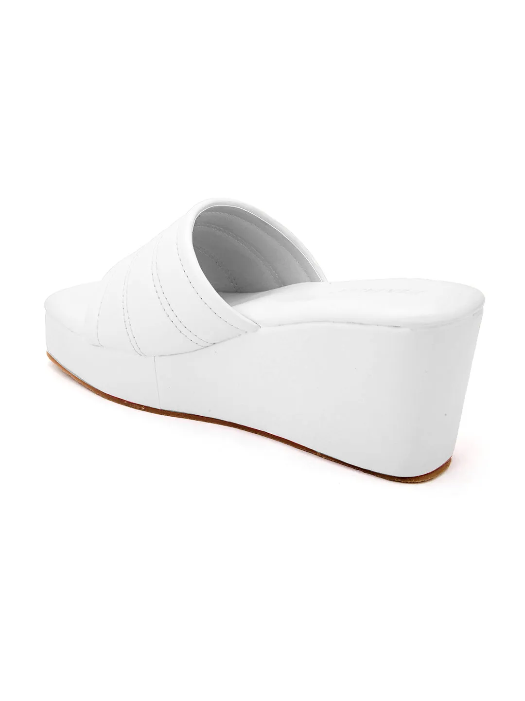 FENTACIA Womens White Ultra-Soft Lightweight Wedges