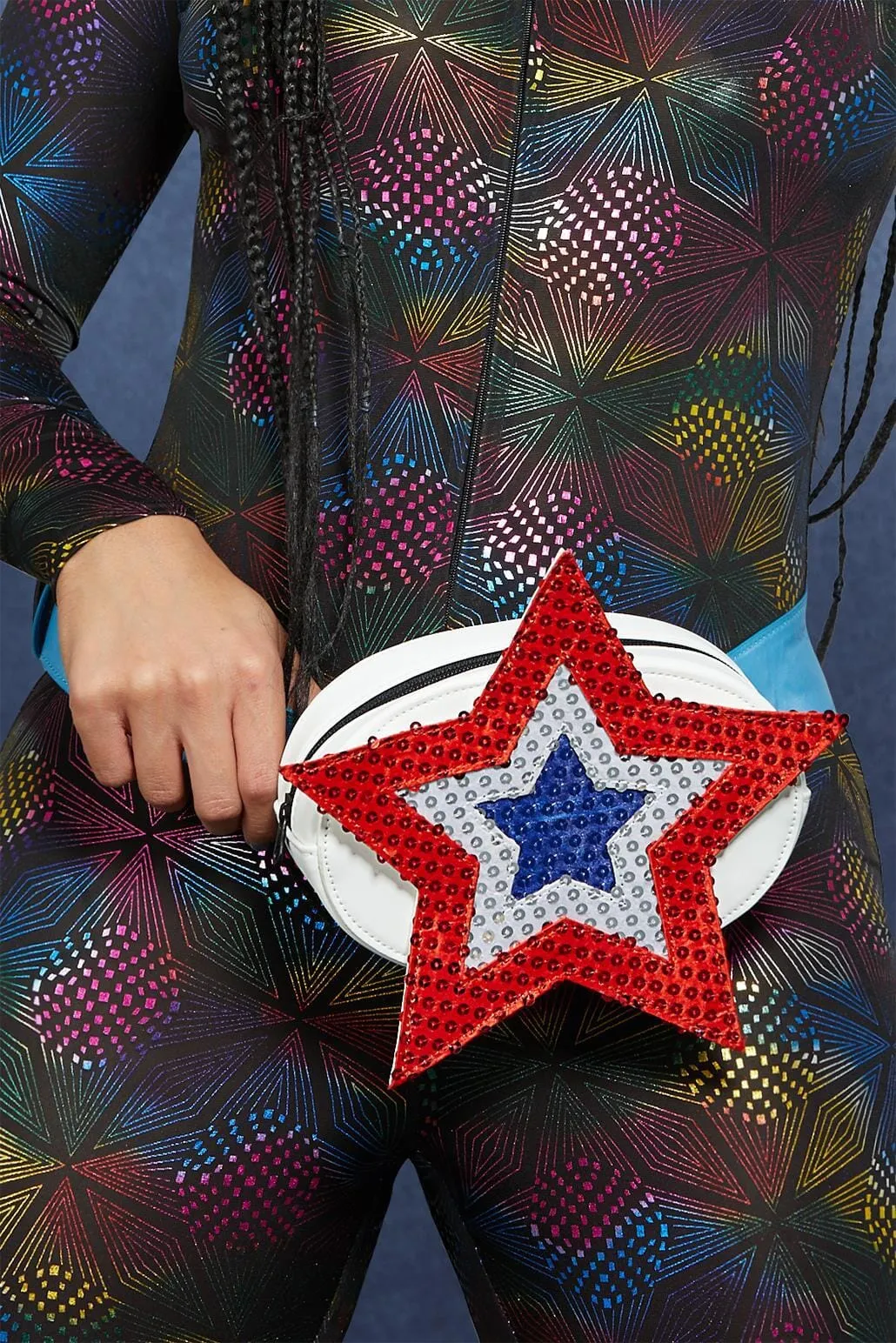 Sequin Star Bum Bag in Americana style by Fever