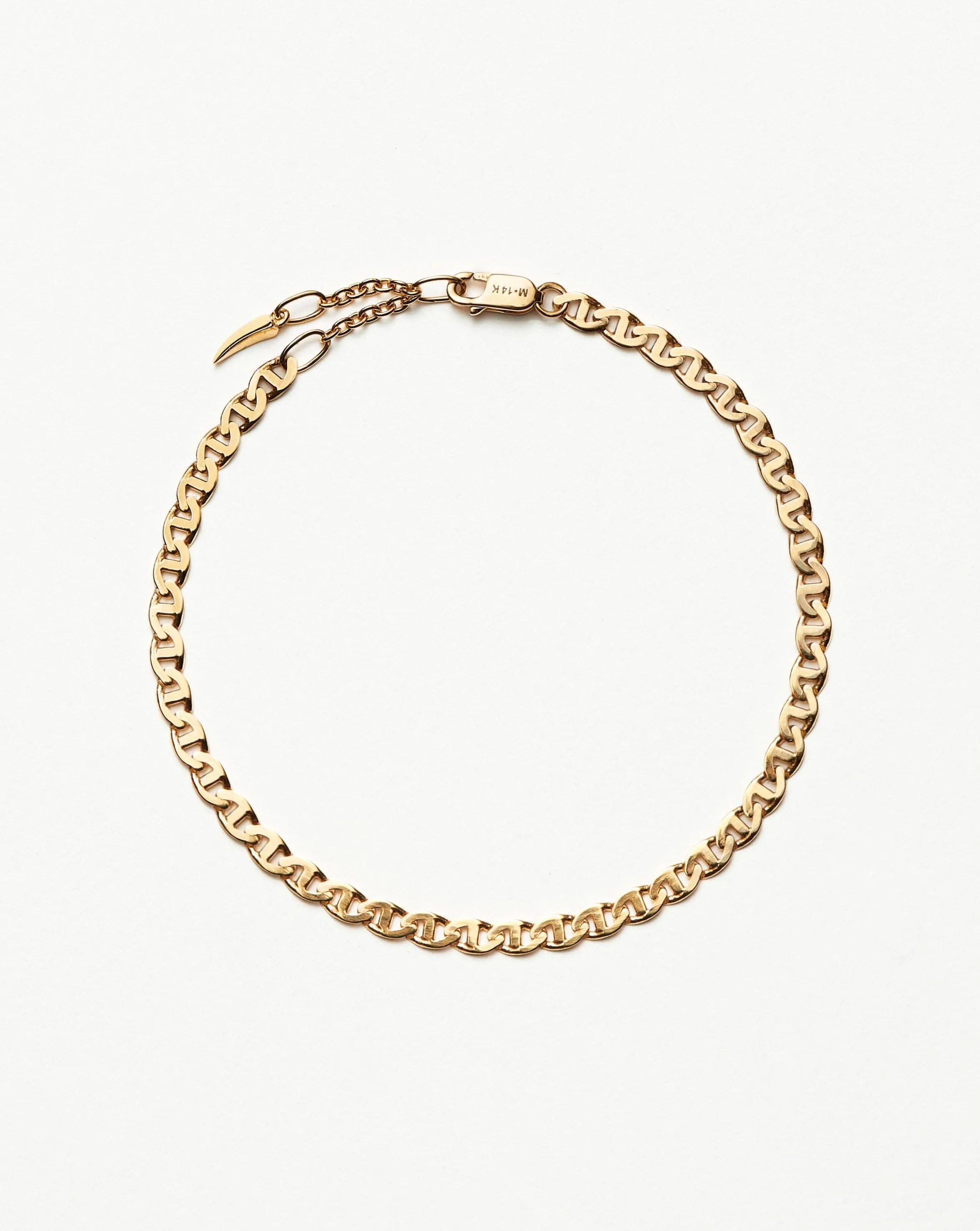 Fine Flat Mariner Chain Bracelet