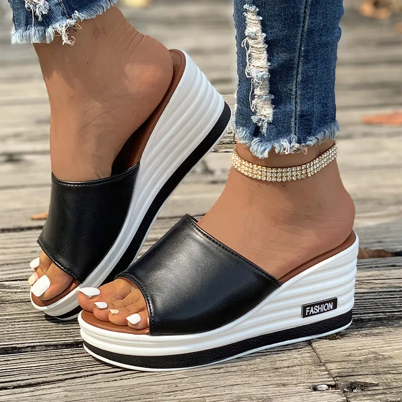 Fashionable Fish Mouth Wedges Sandals