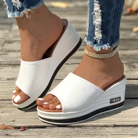 Fashionable Fish Mouth Wedges Sandals