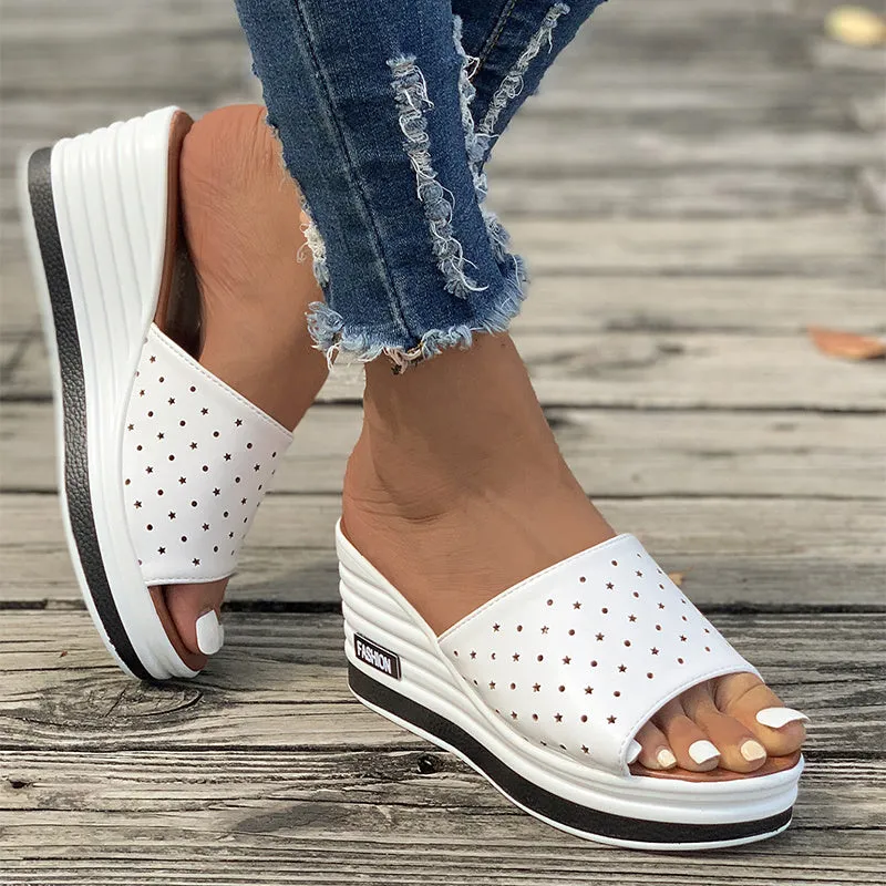 Fashionable Fish Mouth Wedges Sandals