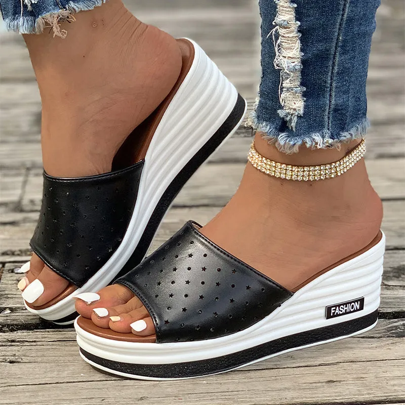 Fashionable Fish Mouth Wedges Sandals