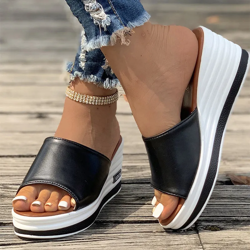 Fashionable Fish Mouth Wedges Sandals